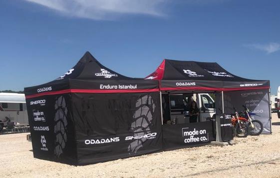 Enduro İstanbul padok çadırı yan görünüm